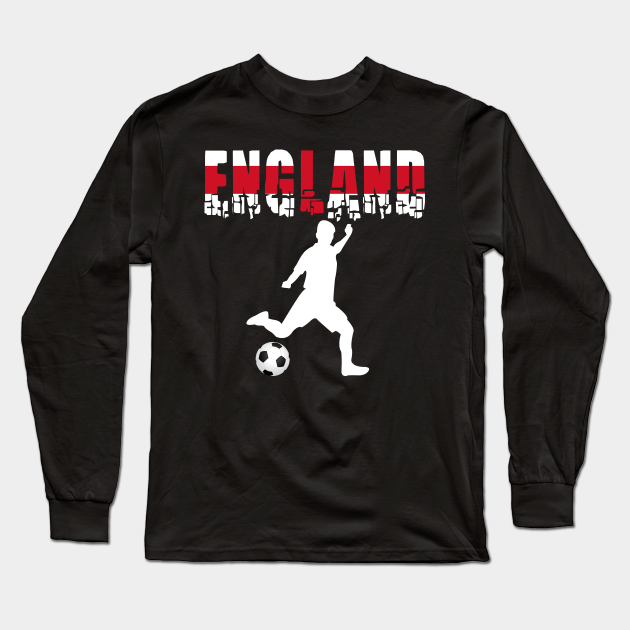 England Football with Soccer Player England Football Long Sleeve T